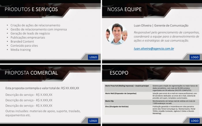 Editável e pronto para enviar aos prospects de seus serviços