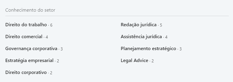 Competências Linkedin Competências Linkedin