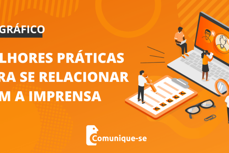 Infográfico com as melhores práticas para se relacionar com a imprensa